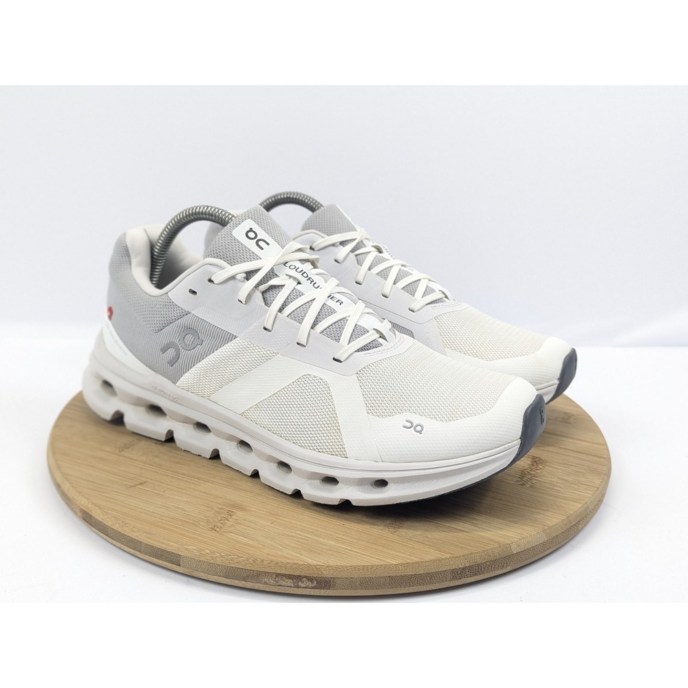 On Cloudrunner Shoes Womans 9.5 Shoes Gray White Sneakers Athletic Jog Training
